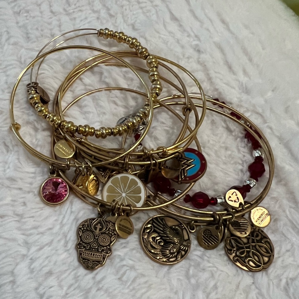 Set of 9 Alex and Ani Bracelets
